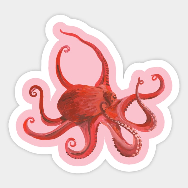 Giant Pacific Octopus Sticker by Das Brooklyn